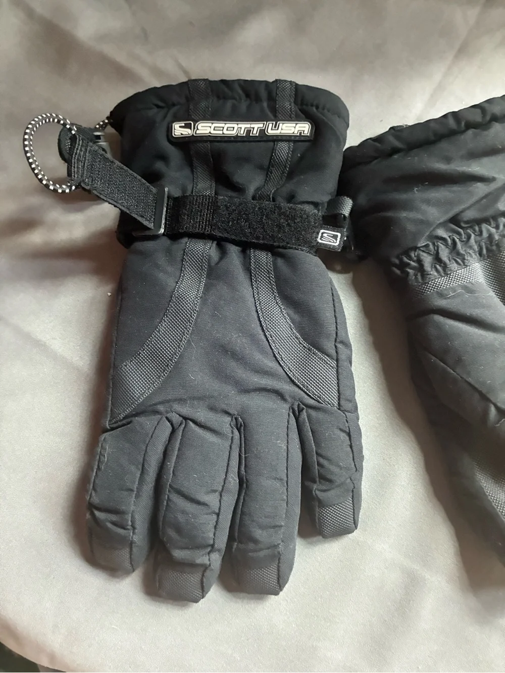 Scott USA Kids Unisex Black Insulated Ski/Snowboard Gloves, Size L
